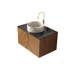 Meuble-lavabo de salle de bain 30 po, armoire de rangement murale en contreplaqué avec portes doubles, lavabo de comptoir rond en céramique Sinte