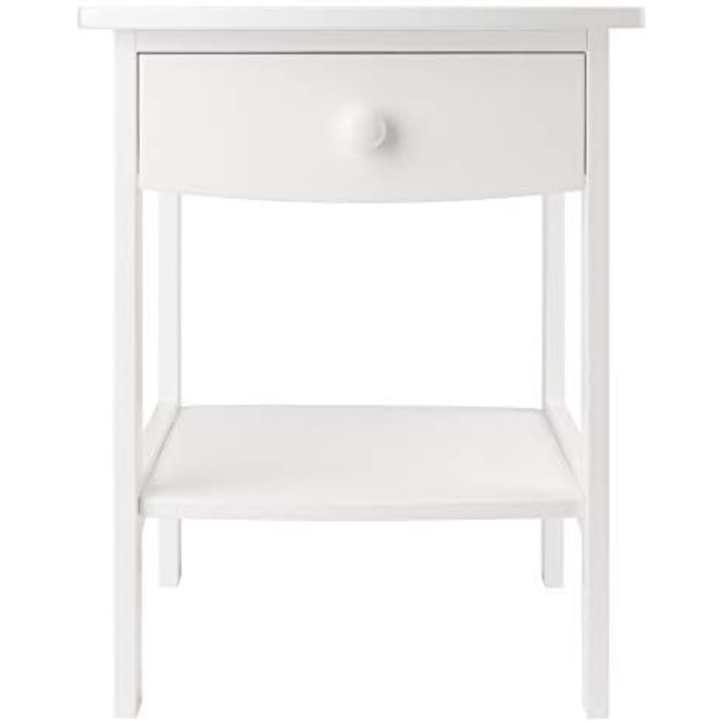 Wood Claire Accent Table, White, White