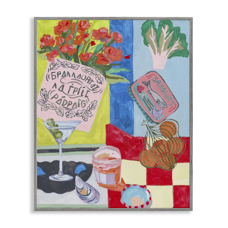 Giclée encadrée giclée de cuisine nature morte, design par Melissa Wang, H 14 po x l 11 po, Estampe numérique Farmhouse