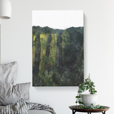 Kauai Waterfall In Hawaii - Wrapped Canvas