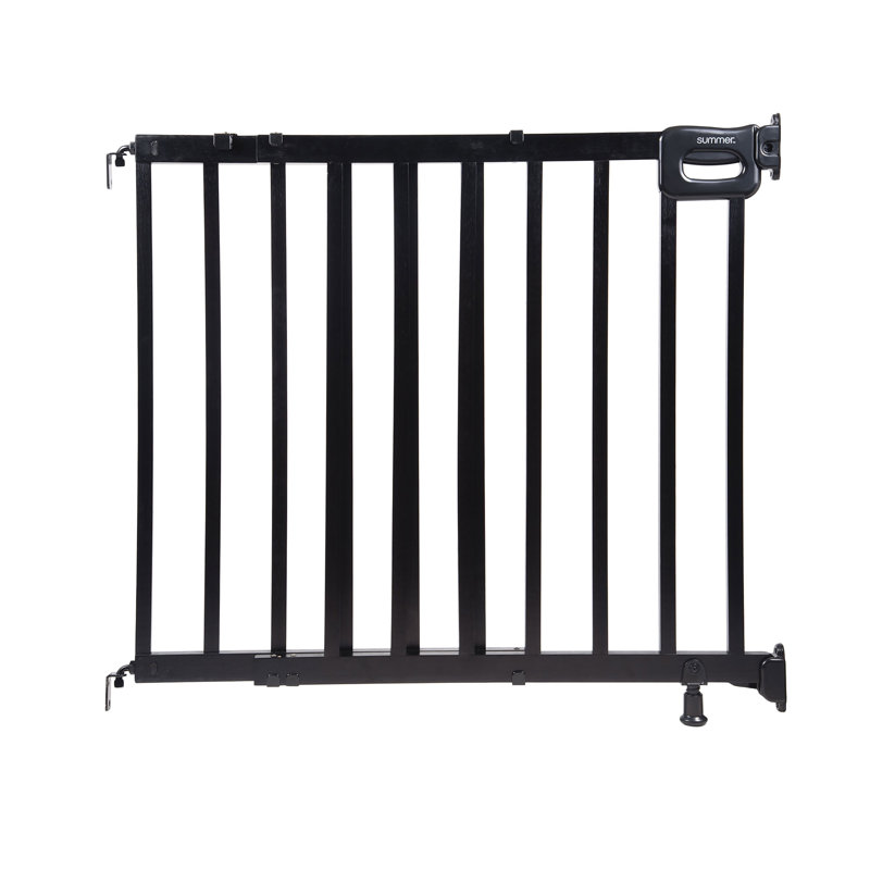 Evalinde Metal Adjustable Pressure Mounted Pet Gate With Door