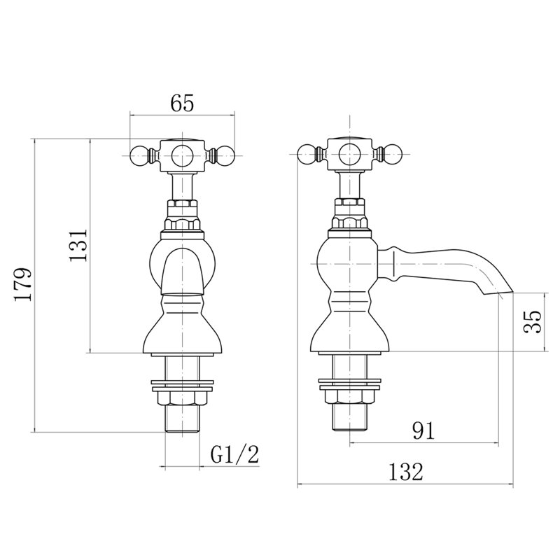 Hytop Pillar Taps
