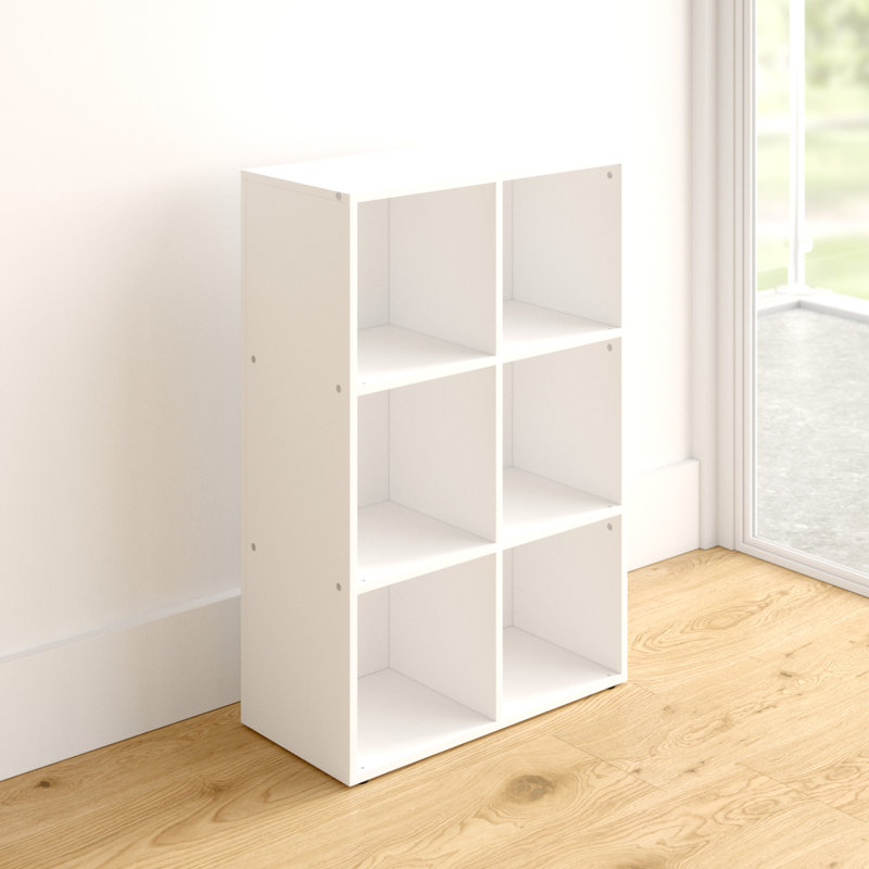 Swarna 90.5 cm H x 60 cm W Standard Bookcase, White