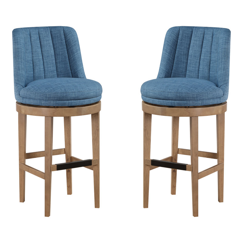 Tabouret de bar rotatif 30 po Jessabella, Bleu marine