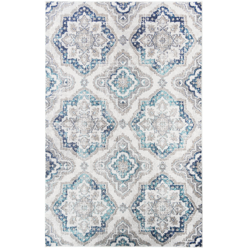 Tapis ivoire Tyra Morocan, Rectangle 7 pi 10 po x 9 pi 10 po