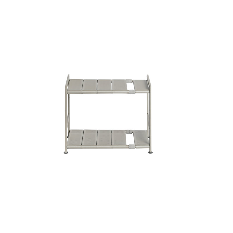 Nickel 2-Tier Expandable Under-the-Sink Organizer