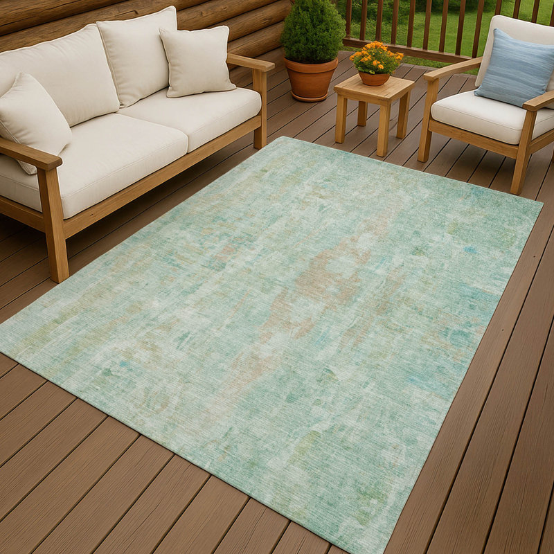 Machine Washable Indoor/Outdoor Chantille ACN2310 Abstract Rug, Rectangle 5' x 7'6"