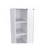 Armoire à linge Preston en blanc avec porte en verre et quatre tiroirs