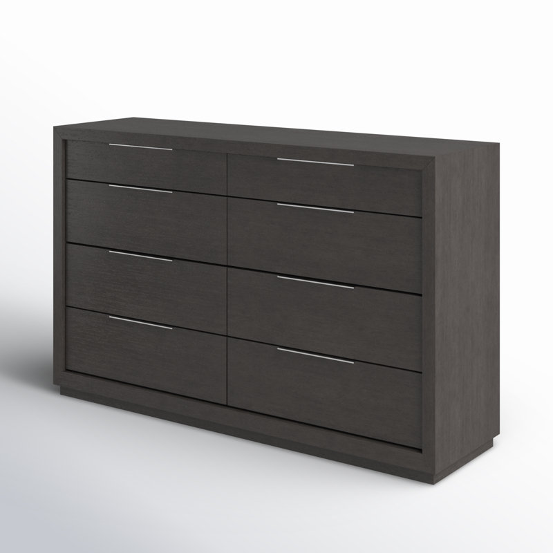 Commode 8 tiroirs Eloise, Gris basalte