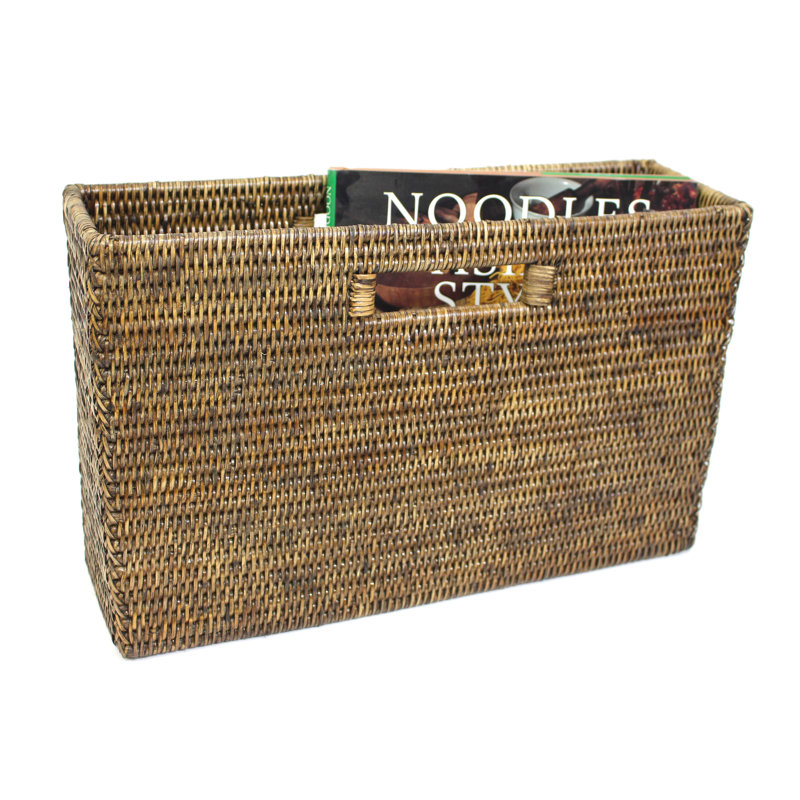Wicker Decorative Basket, Antique Brown