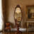 72.64"H Solid Wood Carved Full-Length Mirror, Vintage Freestanding Dressing Mirror