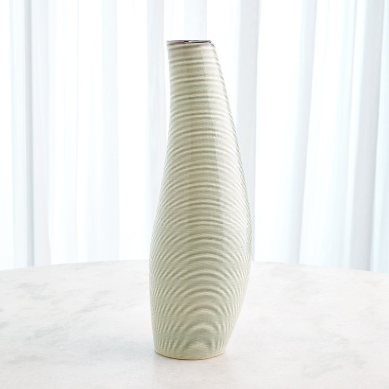 Earthenware Table Vase, Overall Height-  21.50"