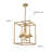 Ombret 4-Light Square Woven Rattan Chandelier