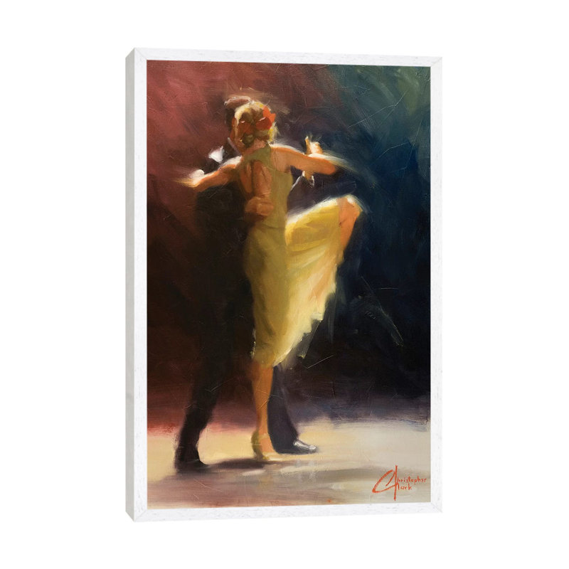 Blue Tango by Christopher Clark - Floater Frame Gallery-Wrapped Canvas Giclée on Canvas, White Framed Canvas