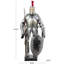 Andelina réplique en acier inoxydable armure médiévale avec panache et bouclier-90605567