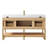 Cataleya Single Sink Bath Vanity in Weathered  with White Grain Composite Stone Top-768135022-768135027