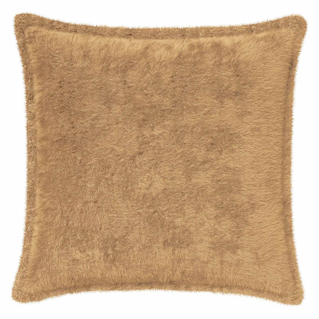VIDAXL - Cushion Covers - 35 x 35 cm - Brown - Faux Rabbit Fur - Image 2