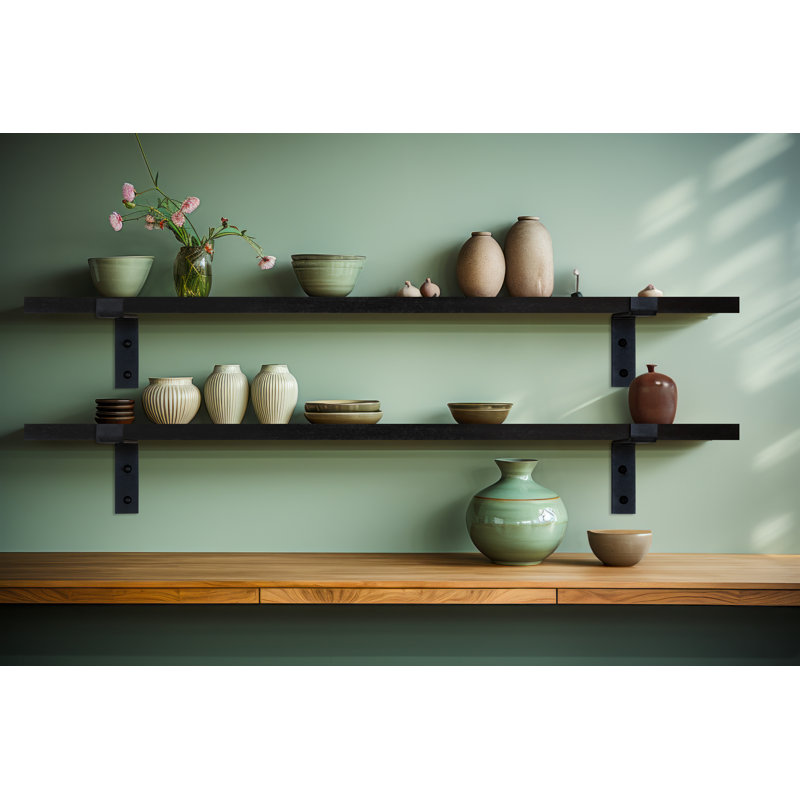 Emerald Lee 2 Piece Poplar Bracket Shelf, 1" H x 36" W x 4.5" D