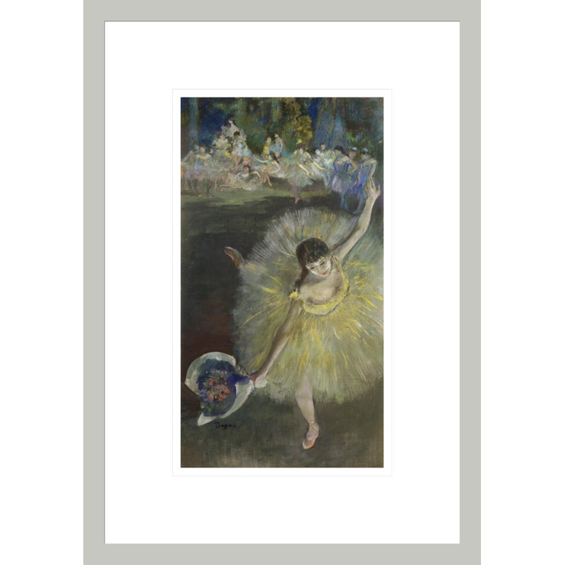 «End of an Arabesque» par Edgar Degas, impression giclée encadrée, 16.75" H x 11.78" W