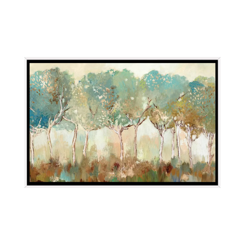 "Golden Sunlight" par Allison Pearce, reproduction d’art, H 18 po x l 26 po x P 1,5 po, Toile blanche encadrée, Pas de tapis