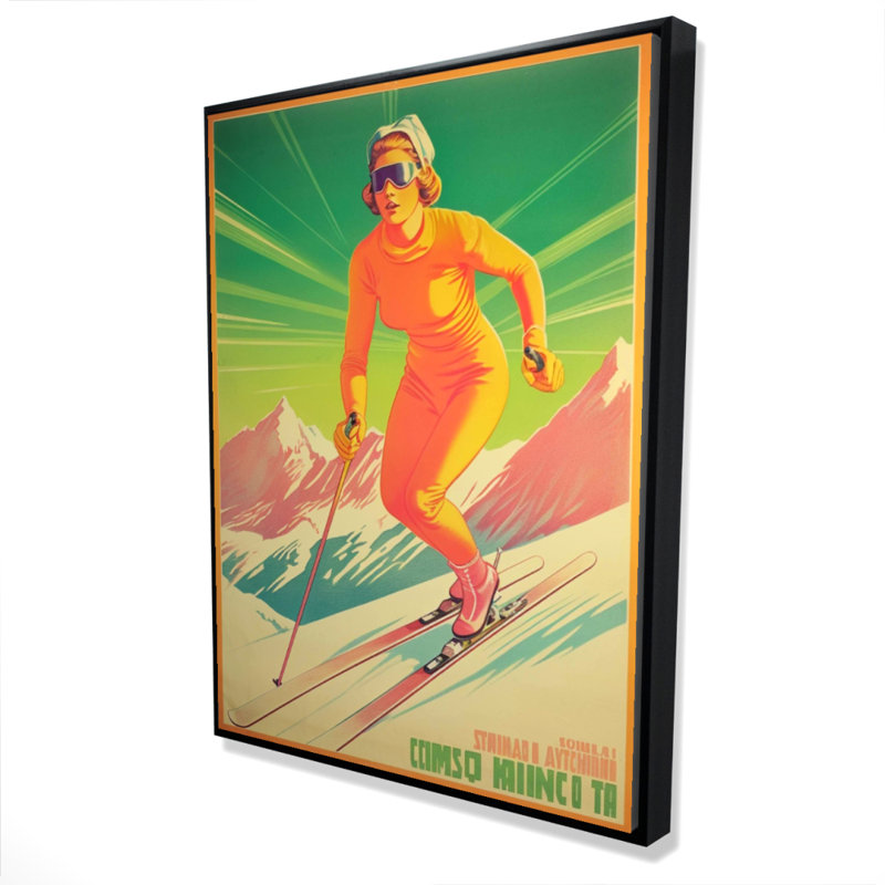 Alpine Skier Print On Canvas