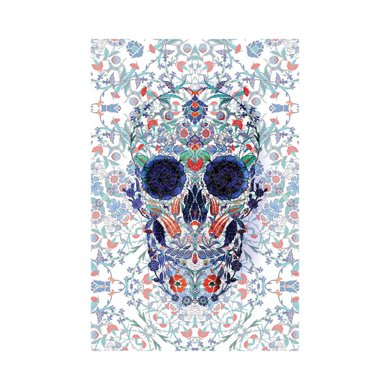 Chini Skull Portrait by Ali Gulec - Wrapped Canvas Print, 20.32 cm H x 30.48 cm W x 1.91 cm D