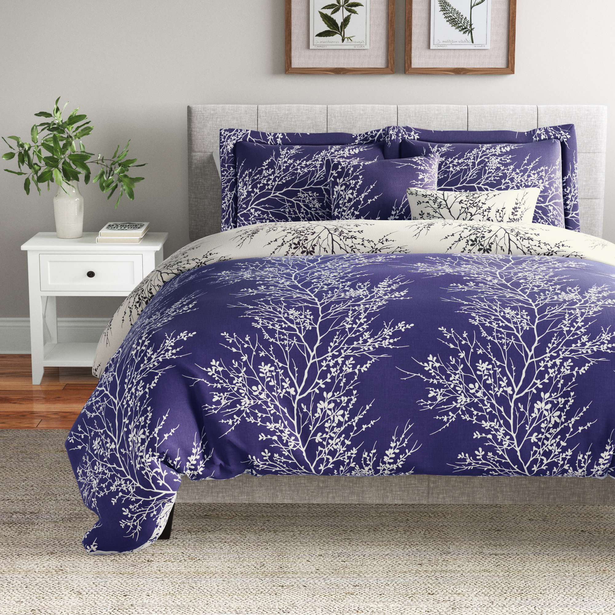 6-piece Dalaman Foliage Reversible Comforter Set