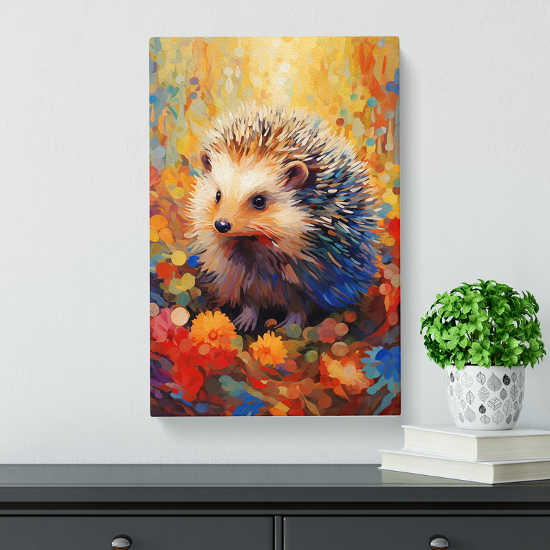 Hedgehog Abstract No.3 - Wrapped Canvas, 50cm H x 35cm W x 3cm D