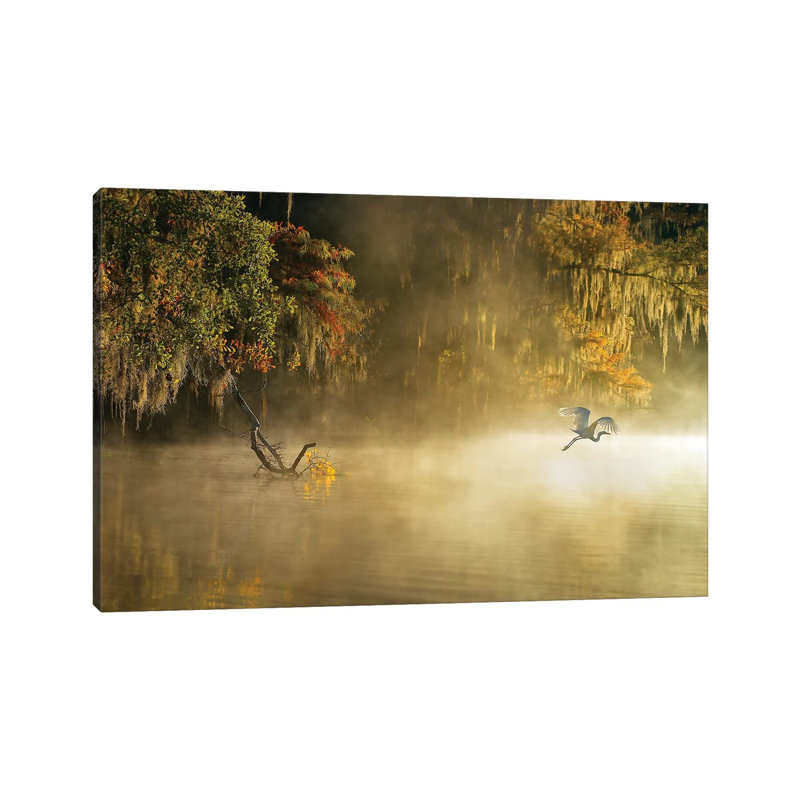 Egret by Hua Zhu - Wrapped Canvas Print, 20.32cm H x 30.48cm W x 1.9cm D