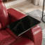 Fauteuil de cinéma inclinable électrique à siège simple en cuir polyuréthane rouge riche pivotant à 270 ° pour le salon