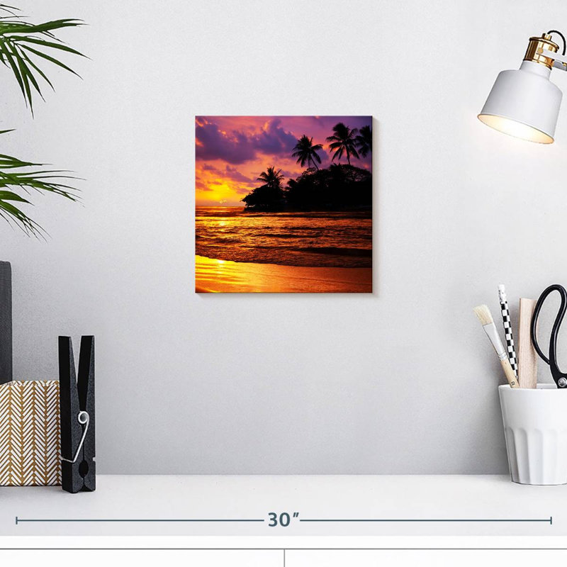 Silhouette de palmiers tropicaux Gillard, H 10 po x l 10 po