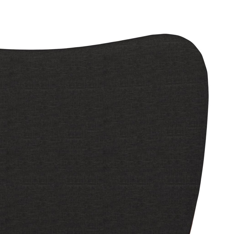 Chaises de salle à manger en tissu noir et similicuir