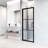 Astoria 32" W x 76" H Pivot Framed Shower Door with 5/16" Grid Clear Glass