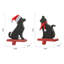 Porte-chaussette de Noël chat et chien noir