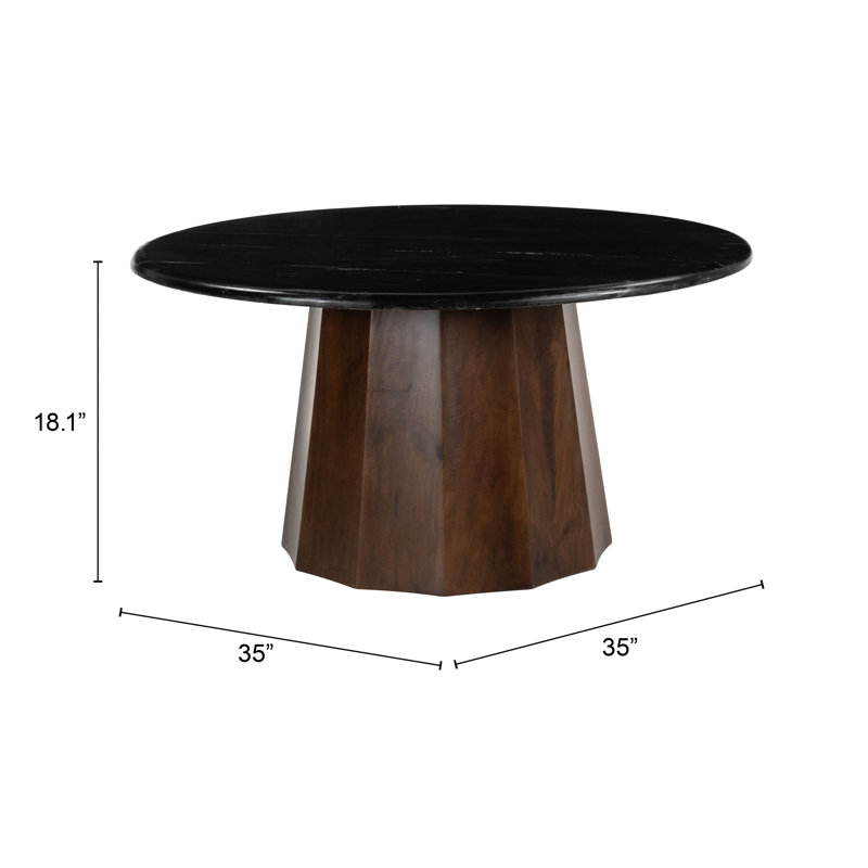 Table basse Aipe noire et brune