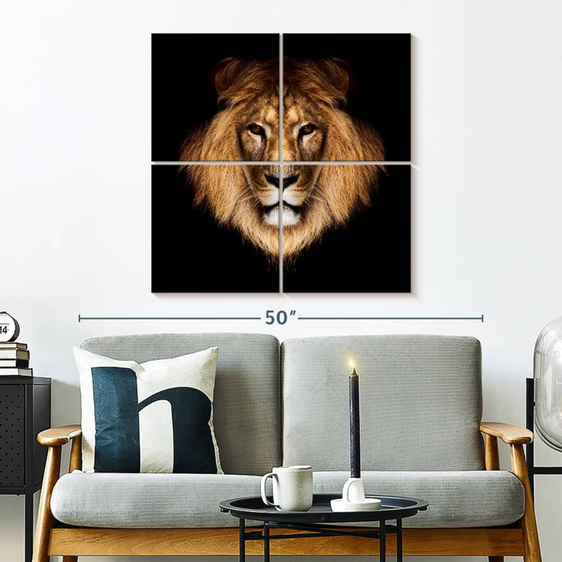 Brampt Solemn Lion, 32" H x 32" W