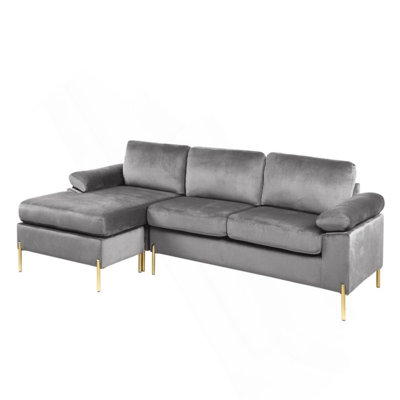 Grey Velvet Sofa