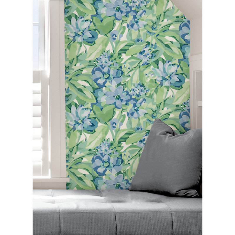 Papier peint adhésif Heather Belles Fleurs, Bleu