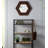 18.5" x 18.5" Hexagon Mirror with Solid Wood Frame, Wall Decor