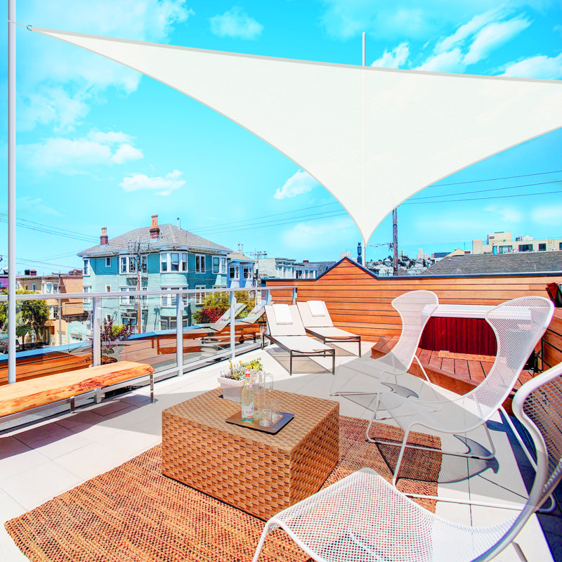 Yescom Triangle Shade Sail, 28 (ft.) x 28 (ft.), Off White