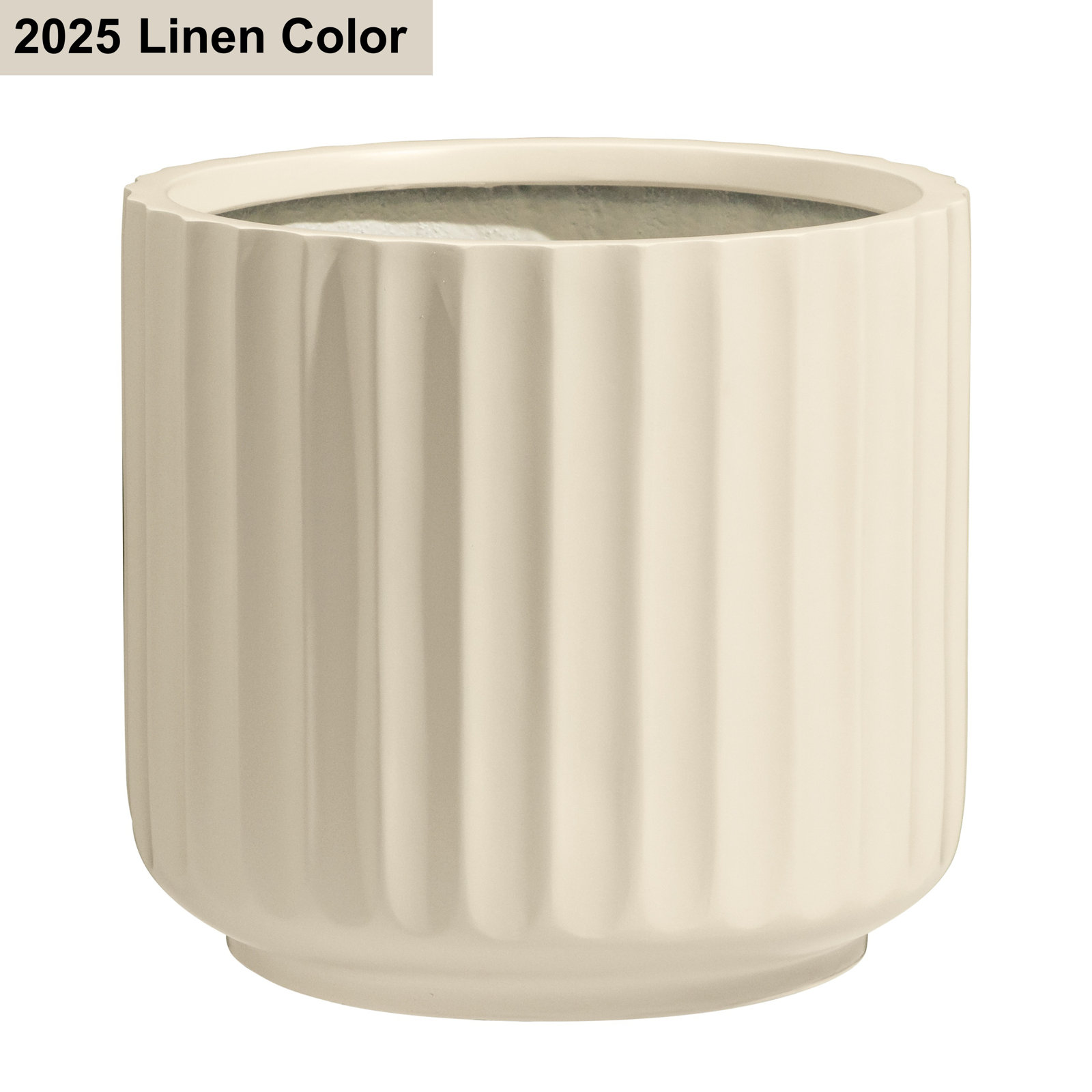 Allenville Fiberstone Planter, 10" H x 11.5" W x 11.5" D, Tan