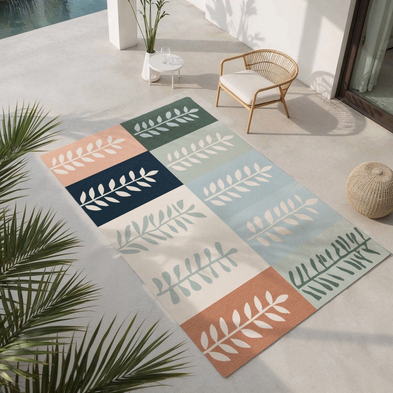 Pastel Grove Indoor And Outdoor Area Rug, Rectangle 9' x 12'