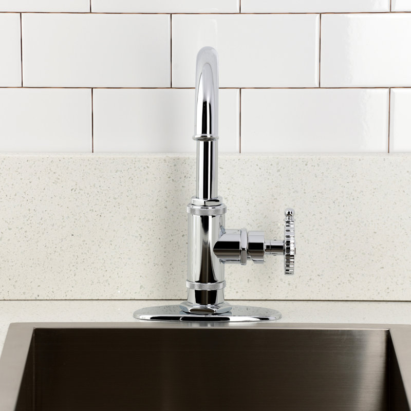 Kingston Brass Fuller Single-Handle 1-Hole Deck Mount Bar Faucet, Polished Chrome