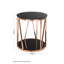 Bergsteinn Glass Top End Table-536186128