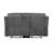 Gray Chenille Loveseat W/Console