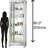 Jelisava Lighted Glass Curio Cabinet with Adjustable Shelves