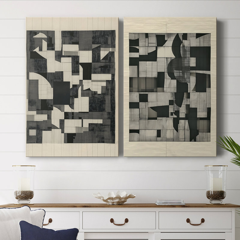 ABSTRACT Series DCCCLxxiii - Toile tendue avec châssis de qualité supérieure - Prêt à être accroché, H 18 po x l 24 po