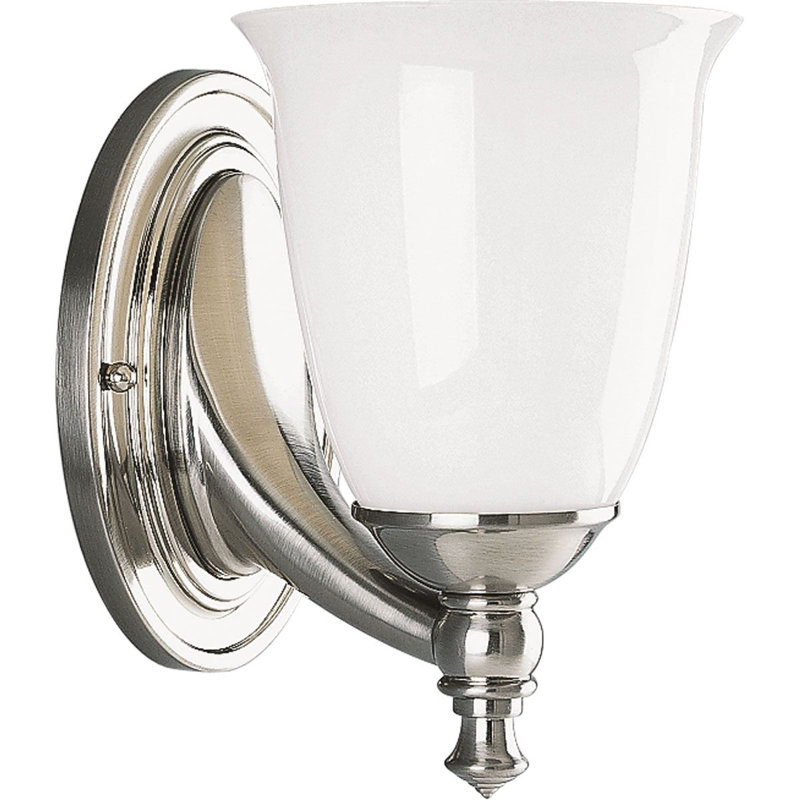 Applique murale à bras 1 lumière Nova, Nickel brossé