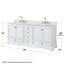 Ensemble de meuble-lavabo double 80 "Deborah-80209542-23113271