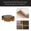 Table basse ronde moderne avec 2 grands tiroirs de rangement, 31,5 po